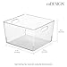 mDesign Plastic Storage Organizer Container Bin, Household Organization for Cabinet, Counter, Drawer, Cubby, and Cupboard, Holds Clothing, Linens, Toys, and Essentials, 4 Pack, Clear