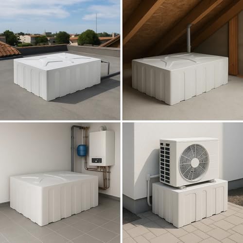 Image of IRA Furniture Loft Horizontal White Plastic Water Tank Garden Water Storage Water (500 Liters)