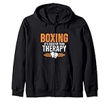Photo Gallery boxing is my therapy | funny boxer and kickboxer joke felpa con cappuccio Photo Gallery boxing is my therapy | funny boxer and kickboxer joke felpa con cappuccio