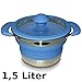 Price comparison product image Kampa Folding Saucepan 1.5 Litre Blue Silicone & St/Stl