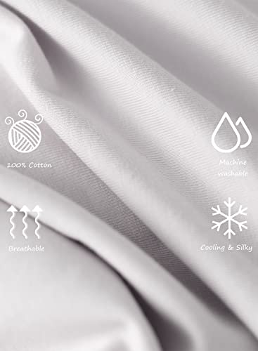 Image of INSEN Pregnancy Body Pillow,Full Body Pillow,C Shaped Full Body Pillow with Cotton Cover (White Cotton)