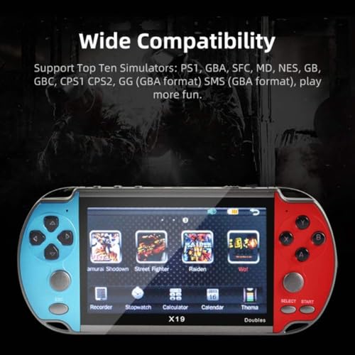 Image of Drumstone (𝐄𝐱𝐥𝐮𝐬𝐢𝐯𝐞 𝟐𝟎 𝐘𝐞𝐚𝐫𝐬 𝐰𝐚𝐫𝐫𝐚𝐧𝐭𝐲) X7 Handheld Retro Video Game Console with 4.3 Inch HD Display, 10000+ Games, Dual Joystick, 8GB Storage, MP5 Player