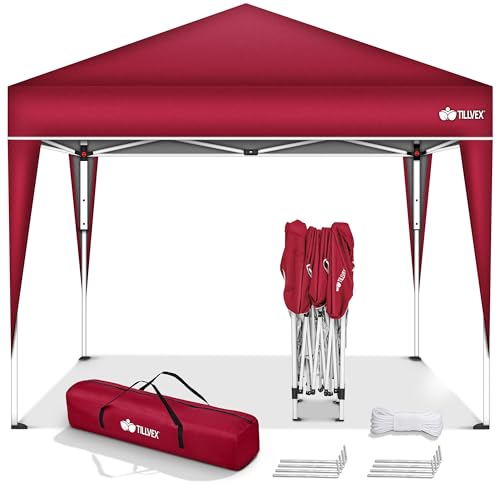 tillvex Gazebo Plegable Cenador 3x3m Impermeable | Pabellon de Ja...