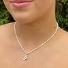 OHM Yoga Pendant Necklace - Silver Tone Charm on 16 Inch Silver Plated Curb Chain #1