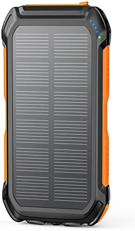 Solar Charger 26800mAh Power Bank: Hiluckey 3A USB C Fast Charging Portable Phone Charger Camping External Battery Pack with 3 Outputs for iPhone Samsung Tablet