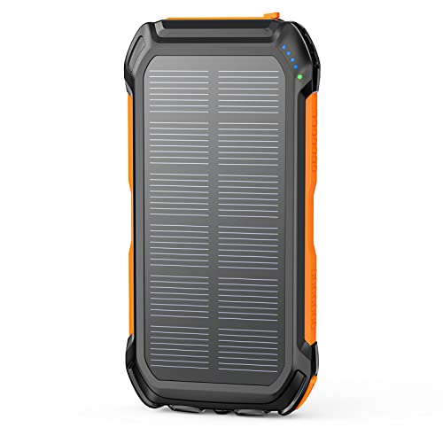 Solar Charger 26800Mah Power Bank: Hiluckey 3A Usb C Fast Charging Portable Phone Charger Camping External Battery Pack With 3 Outputs For Iphone Samsung Tablet #TOP3