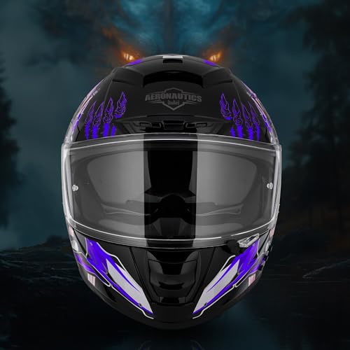 Image of Steelbird SBH-32 Trickster Bluetooth ISI and Dot Certified Full Face Helmet for Men and Women with Inner Smoke Sun Shield