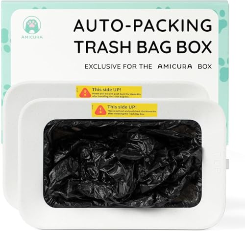 Amicura Cura3 Lettiera Gatto Autopulente Ricariche Sacchetti Biodegradabili Autosigillanti (2 Pezzi) - Compatibile Esclusivamente con Lettiera Autopulente Cura3