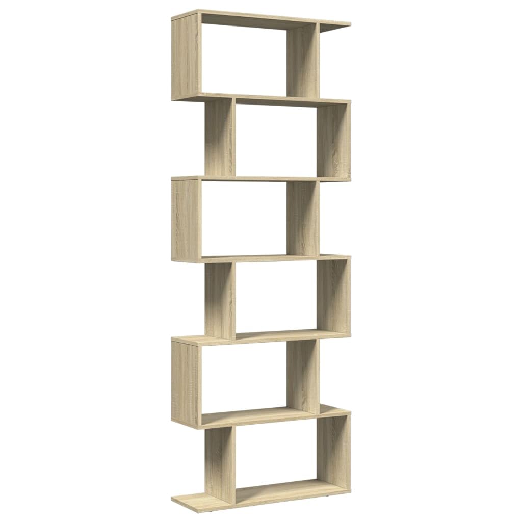 vidaXL Libreria Divisorio 6 Ripiani Sonoma 70x24x193 cm in Truciolato