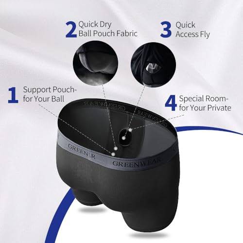 Men's Dual Pouch Boxer Briefs - Modal Mens Underwear - Breathable Moisture-Wicking Contoured Fit for Sports 4 Pack3