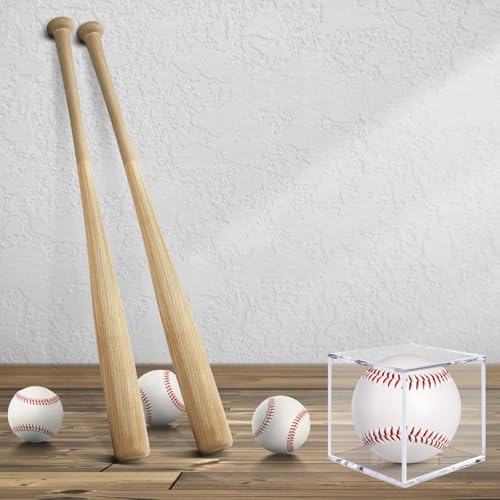 Image of Guirnd 2 Pack Baseball Display Case, UV Protected Acrylic Baseball Holder Display case, Cube Memorabilia Autograph Ball Protector Boxes for Official Size Ball