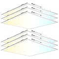 AIKVSXER 6 Pack 2x2 LED Flat Panel Light 40W 3000K/4000K/5000K, Brightness Dimmable 2x2 Led Light Drop Ceiling, 4400LM Recessed Drop Ceiling Lights for Office, Home