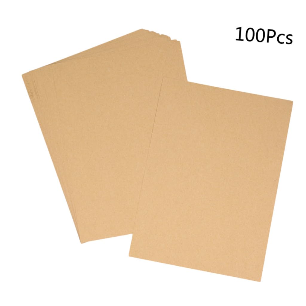 COLLBATH 100feuilles Papier Kraft Pour Emballage Pliage Et Impression Unies De Couleur Marron Traditionnelle
