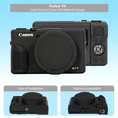 Funda para cámara Canon G7X Mark III silicona suave miniatura 3