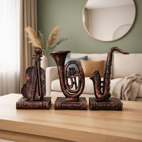 Image of Xtore Melodic Instrument Sculpture Set for Music Corners, Shelves & Desks