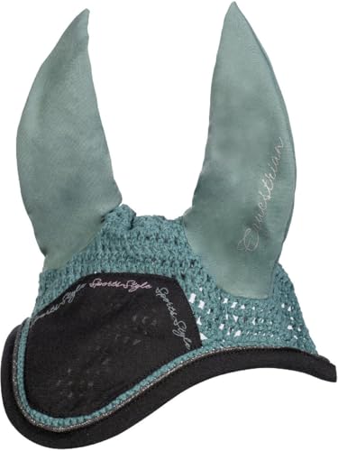 Bonnet anti mouches cheval HKM Harbour Island Sauge Pur-sang protection oreilles insectes
