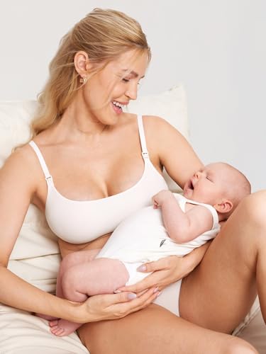 Image of MOMANDA Inbarely Seamless Nursing Bras for Breastfeeding Soft Unlined Maternity Bralettes for Pregnancy and Postpartum