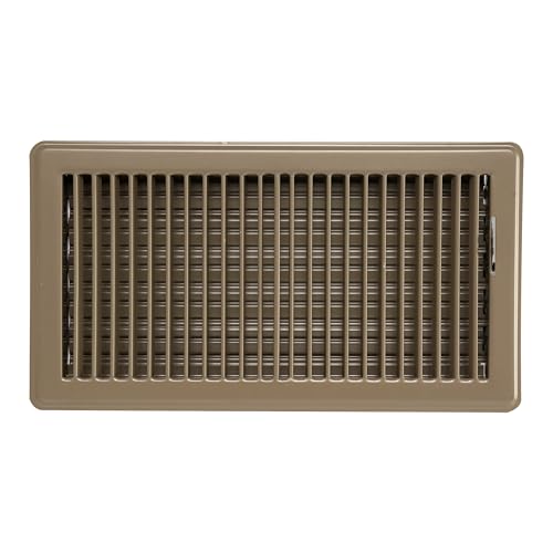 Fits 6x12 and 12x6 Duct Opening | Floor Register with Louvered Design by Handua | Heavy Duty Walkable Design with Damper | Floor Vent Grille | Easy to Adjust Air Supply Lever | Brown by Handua - Used condition - Image 3