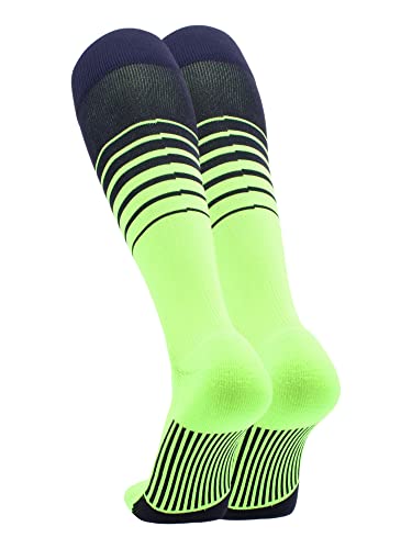 Image of TCK Elite Breaker Striped Socks | Over-the-Calf Soccer Baseball Softball Socks | Extra Stretch for Shin Guards | USA Made