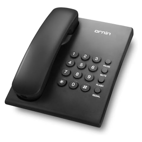 Ornin Y320 Adjustable-Tone Corded Landline Phone with Redial & Hold - Ideal for Home, Office, Hotel - Fixed-Line Device Cover