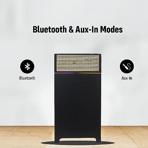 Image of Deciwood 90W Bluetooth Party Speaker Supporting LED Display, RGB Lights | AUX Port | Remote Control (Black)