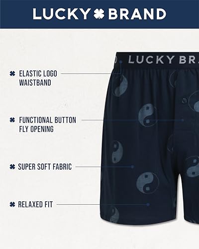 Lucky Brand Boxers for Men - 4 Pack Knitted Mens Underwear with Functional Fly - Classic Mens Boxers (S-XXL)2