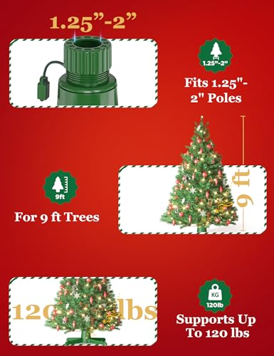 Dg-Direct SDJ006 Musical Rotating Christmas Tree Stand, Anti-Tilt Noiseless, Up To 9Ft 120 Lb Artificial Christmas Tree thumb #5