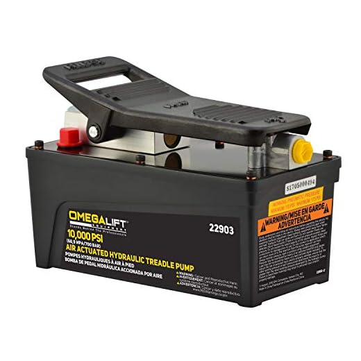 Omega 22903 Black 10000 PSI Air Actuated Hydraulic Treadle Pump