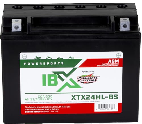 Image of Interstate Batteries IBX YTX24HL-BS Powersports Battery 12V 21Ah 330CCA AGM