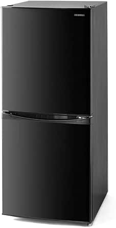 アイリスオーヤマ 冷蔵庫 142L ブラック 幅50cm IRSD-14A-B 2ドア 右開き 直冷式 BIG冷凍室 新生活 一人暮らし商品画像