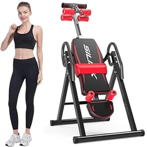 Inversion Table for Back Pain Relief, 330 lbs Capacity Strength Training Inversion Equipment, with Safe Belt & Comfortable Ankle Holders