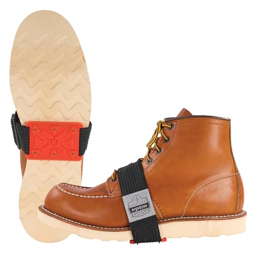 Ergodyne TREX 6316 Mid-Sole Ice Cleats Traction for Flat Soles, Easily Rotates for Indoors, Driving,...