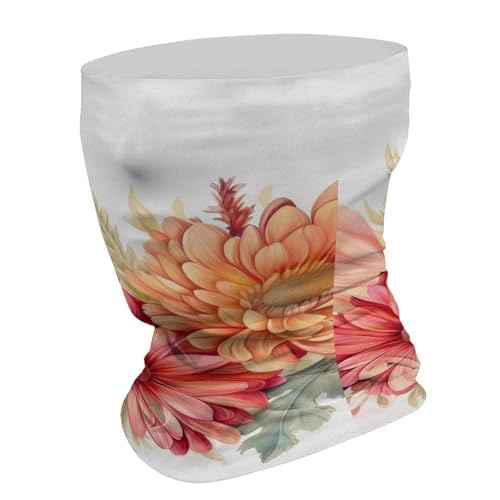 Cuello para mujer y hombre VFMNT con diseño de flores, bandana pasamontañas, máscara facial elástica, bufanda protectora contra viento, cubierta facial transpirable para ciclismo y actividades al aire libre miniatura 3