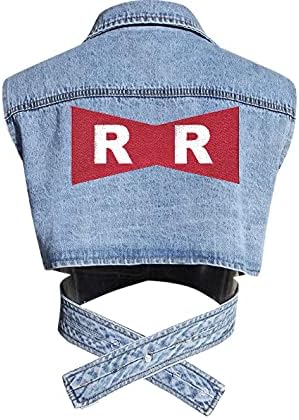 OYSTERBOY Preimum Quality Threads Embroidered Iron/Sew On Decorative Applique Patch Android 18 Red Ribbon Army Symbol Capsule Corp (Large RR)