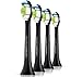 Philips Sonicare DiamondClean HX6064/33 - Set de 4 cabezales estándar para cepillo de dientes eléctrico, color negro