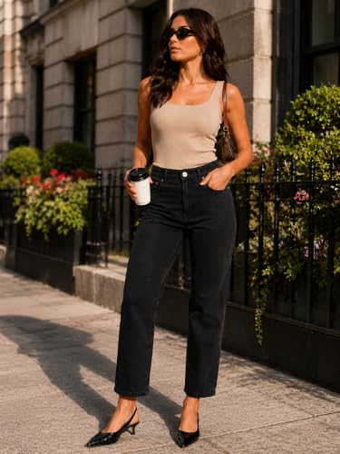 Image of GRECIILOOKS Baggy Jeans for Women | High Waist Wide Leg Stylish for Girls Trendy Women's Pant | Loose Jean for Women's | Jean for Womens