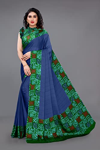 Image of MIRCHI FASHION Saree for Woman Chiffon Georgette Solid with Contrast Border | Lightweight Daily Wear Women's Sari and Printed Blouse Piece