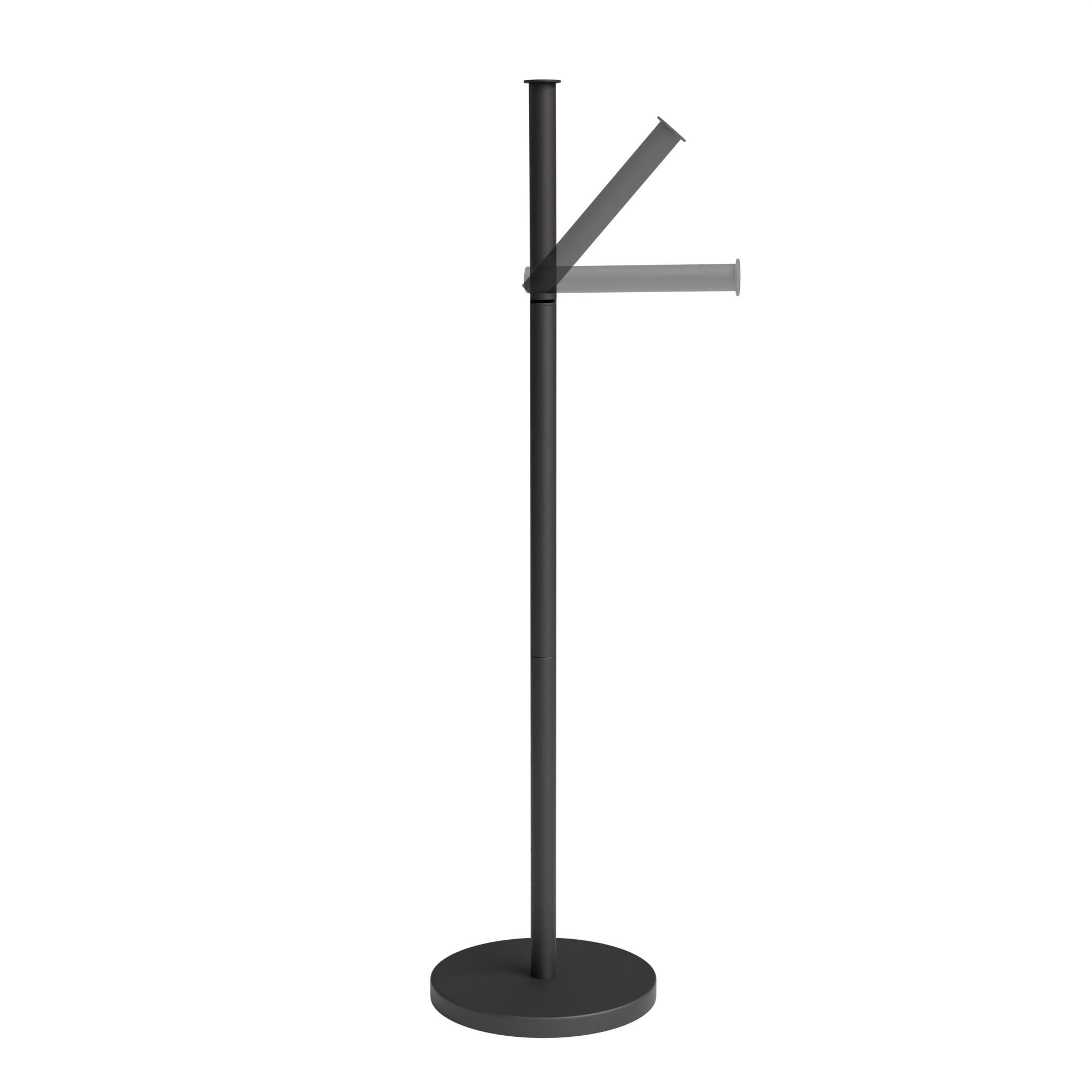 Minismus Porta Carta Igienica da Terra Nero - Piantana Salvaspazio per 5 Rotoli - Portarotolo Stabile ed Elegante - Accessori Bagno Moderni