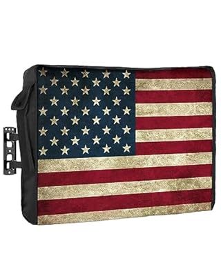 Outdoor TV Cover - American Flag Waterproof and Weatherproof 80"-85" LCD Movable Shield TV Display Screen Protector Outside Television Covers