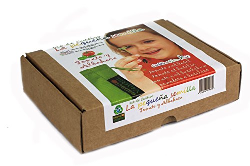 Espacio Vegetal LA PEQUEÑA SEMILLA.Tomate y albahaca. Kit de Cultivo Cover