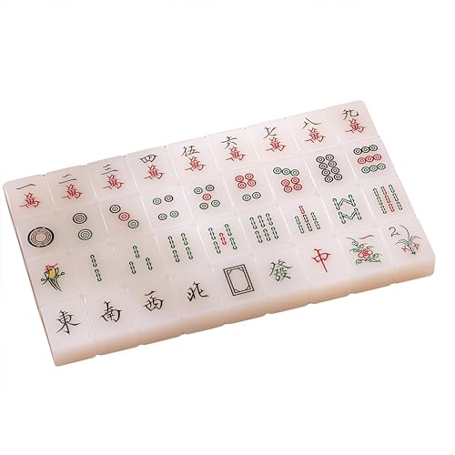 FENGSHUI-CAISHEN Juego de Mahjong con Fichas de Acrílico