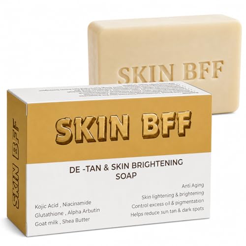 Image of d tan soap for tan removal, Skin Brightening, Dark Spots, Pigmentation & Underarm Brightening | Glowing Skin Soap for Men & Women, 2% Kojic Acid magic soap tan removal