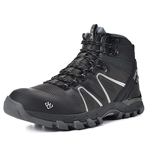 SKENARY Men's Mid Waterproof Hiking Boots, Breathable with High-Traction Grip Hiking