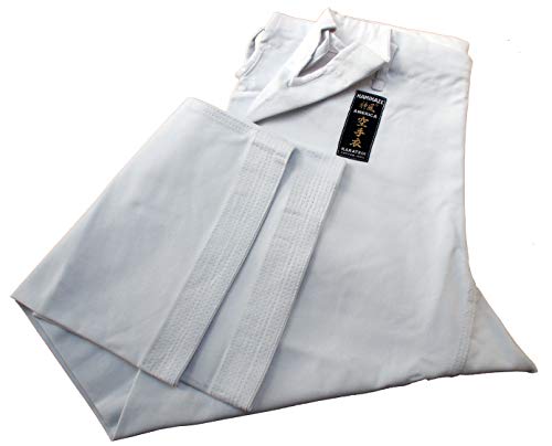 Pantalón blanco Kamikaze, modelo AMERICA para Karate (talla 5.5 / 185 cm)
