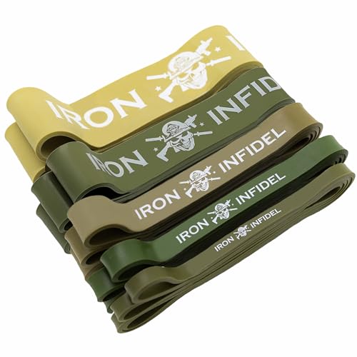 Pull Up Assistance Bands for Working Out - Resistance Bands Set for Men, Exercise, Workout, Fitness, Strength, Weightlifting, Training, Powerlifting, Stretch, Crossfit WOD (5 Band Set)