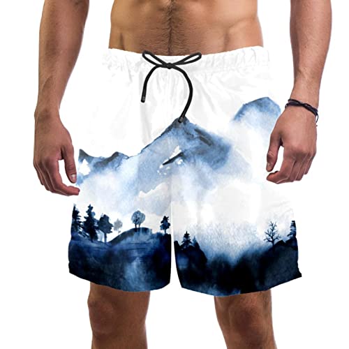 Maillots de bain pour hommes JDEZ short de plage forêt vêtements de natation légers