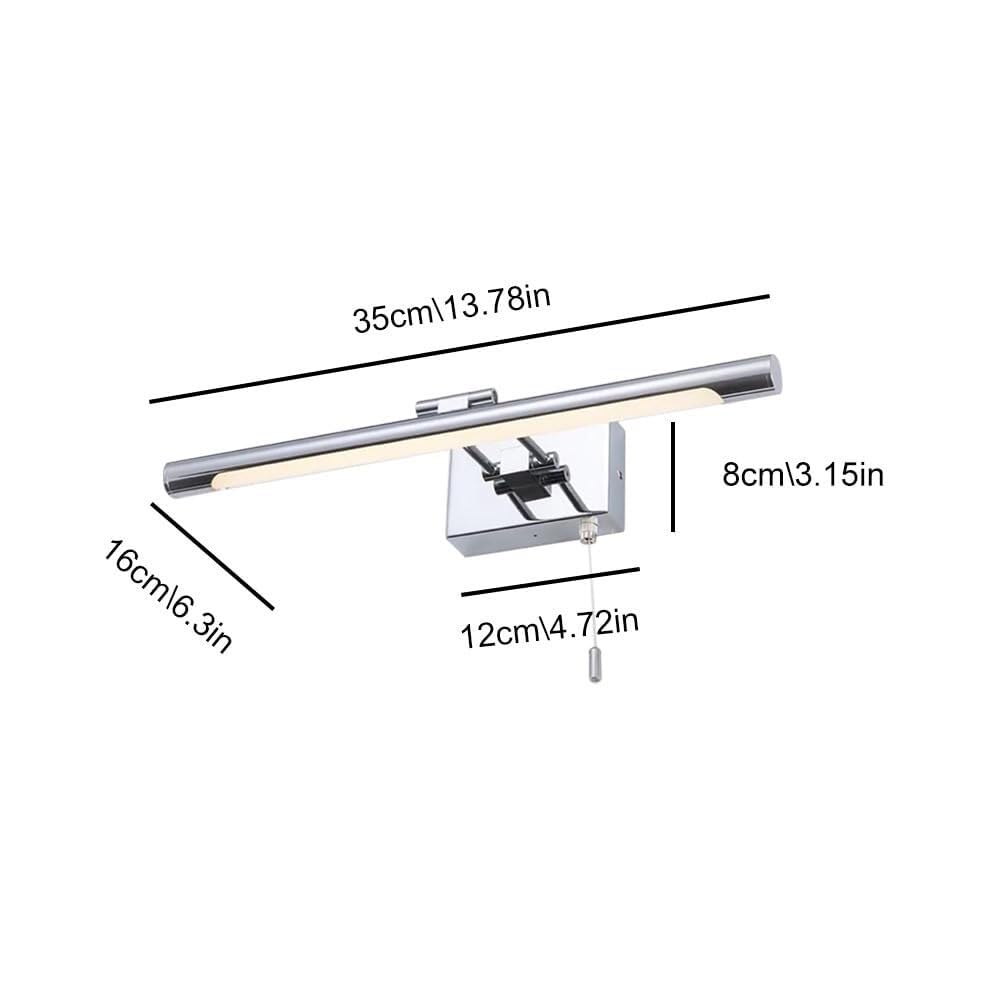 Lampada da parete a LED, lampada da parete, barra luminosa per trucco Lampada da specchio per bagno a LED con interruttore a tirante Lampade per armadietto a specchio Illuminazione