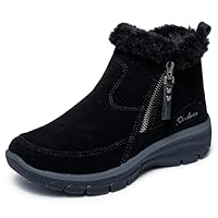 Skechers Women's Easy Going Cool Zip Ankle Boot, Black, 7 UK
