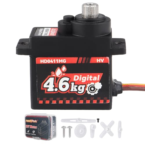 HobbyPark Waterproof 12g Servo Micro Servo Motor Metal Gear Arduino Servo 4.6kg High Torque Digital...