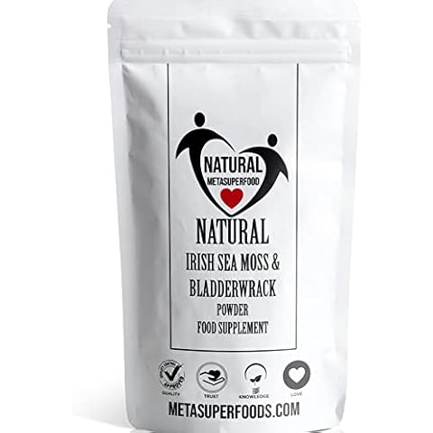 Sea Moss and Bladderwrack Powder 100g High Potency | Vegan | Immune Support | Non GMO | Dr Sebi | Made in UK Cover